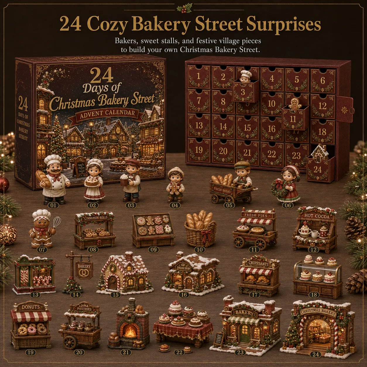 🎄 Christmas Village Friends – 24-Day Miniature Holiday Collection