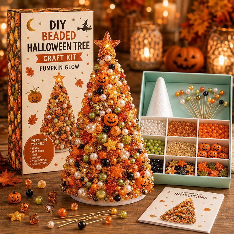 Pumpkin Glow beaded Halloween tree kit
