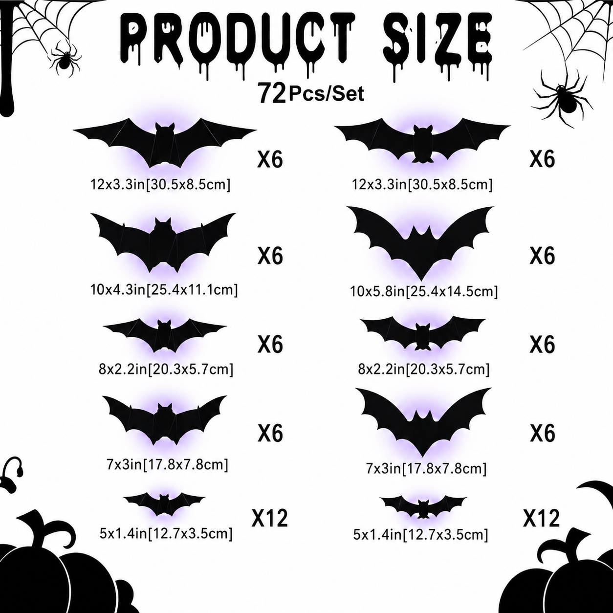 🦇Halloween 3D Lighted Bats