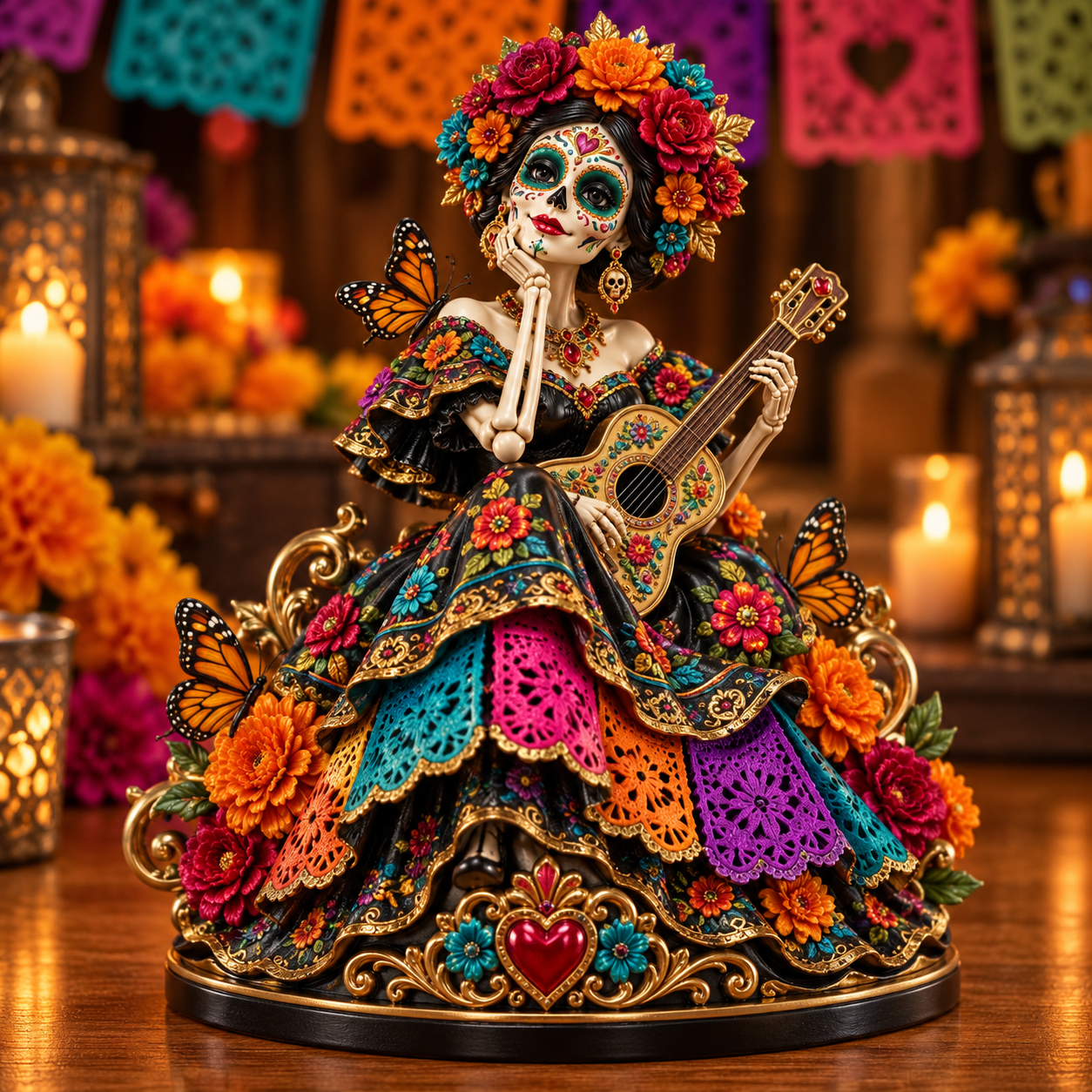 💞 Eternal Love Catrina Couple Figurine – Día de los Muertos Collectible Decor