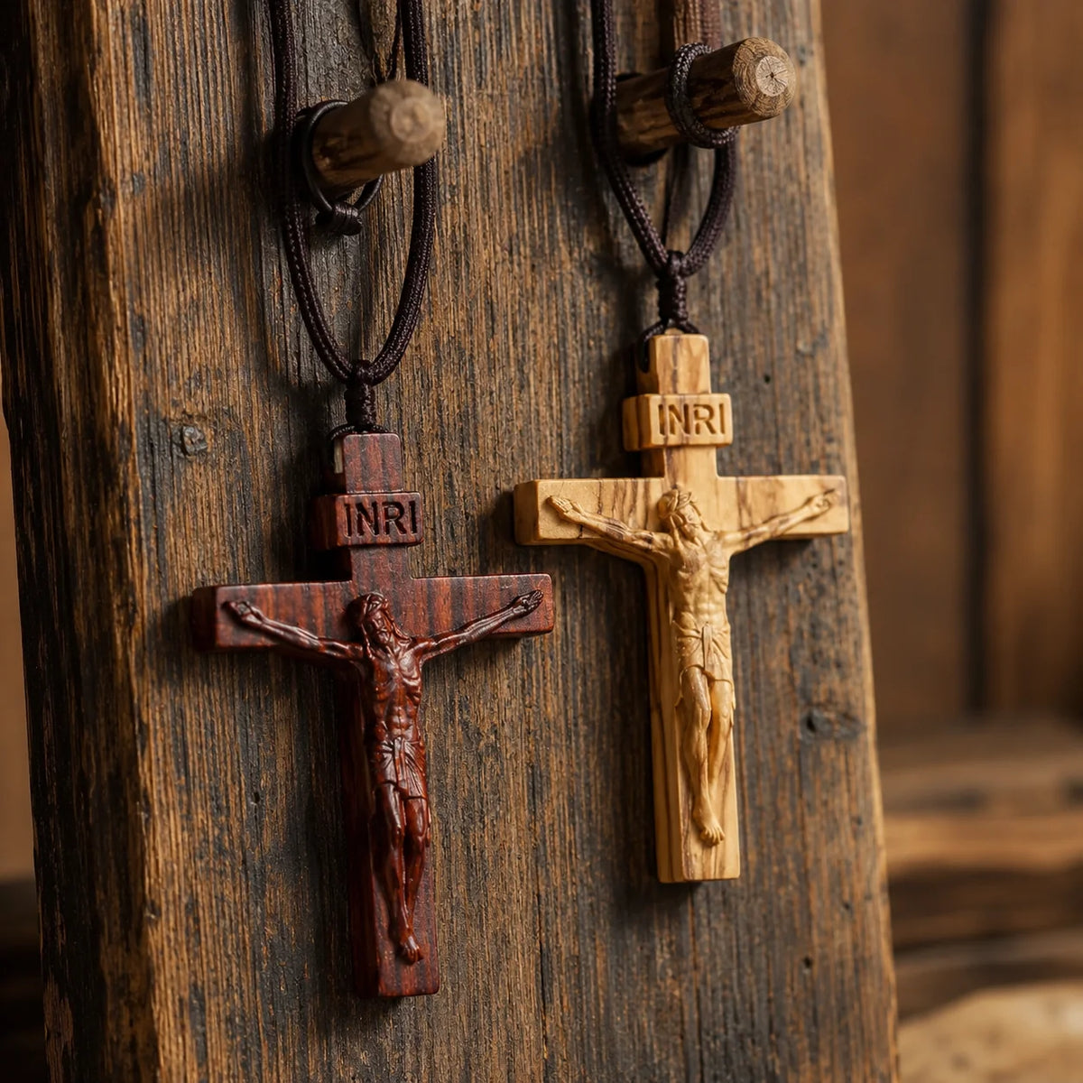✝️ Handmade Wooden Jesus Cross Necklace (𝐃𝐚𝐧𝐢𝐞𝐥 𝐁𝐫𝐨𝐨𝐤𝐬 𝐇𝐚𝐧𝐝𝐦𝐚𝐝𝐞)