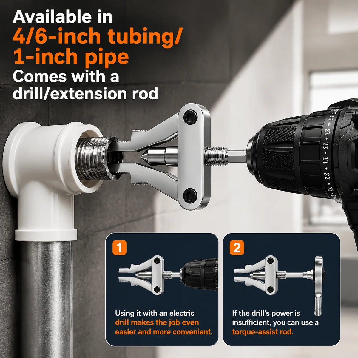 🔥Last Day 50% OFF- Drill-Powered Broken Pipe Thread Extractor Set🔧