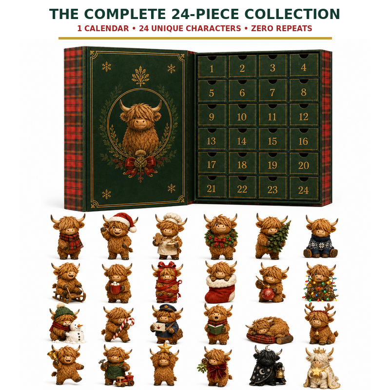 🎄 2026 Highland Cow Advent Calendar – 24 Days of Cozy Highland Mischief