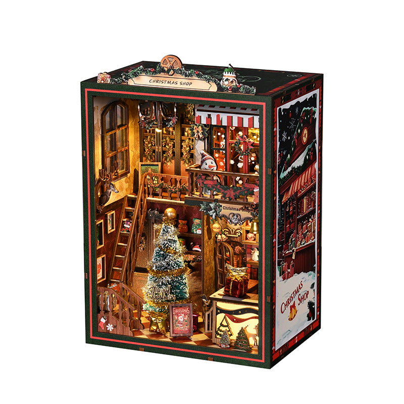🎄 Noelwood Christmas Shop Book Nook – DIY Holiday Miniature Kit ✨