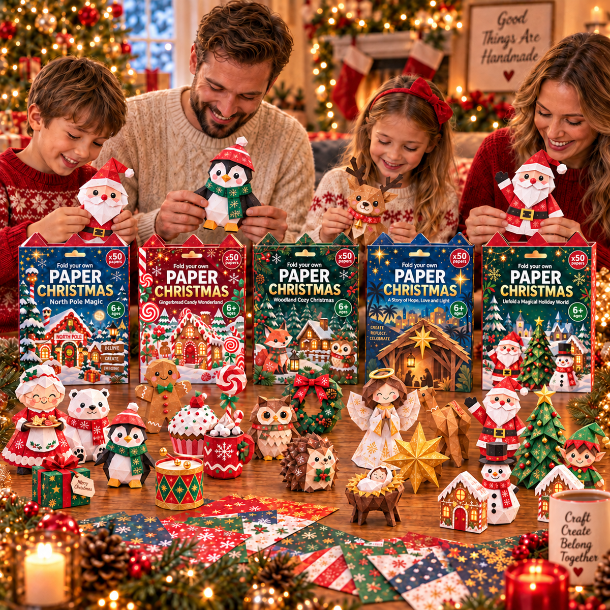 🧘Relaxing & Beginner-Friendly- 3D DIY Paper Christmas(💕Step-by-Step Guide Included)