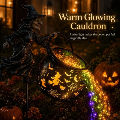 ðToday 49% OFFðHalloween Witch Cauldron Garden Light