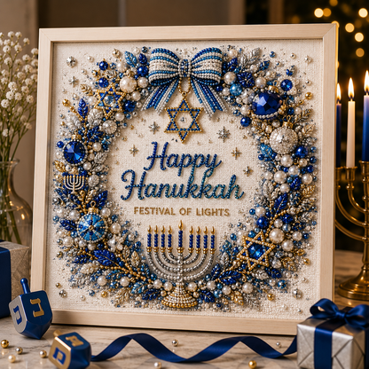 💙 DIY Hanukkah Pearl Art Kit | 8 Festive Designs🕎