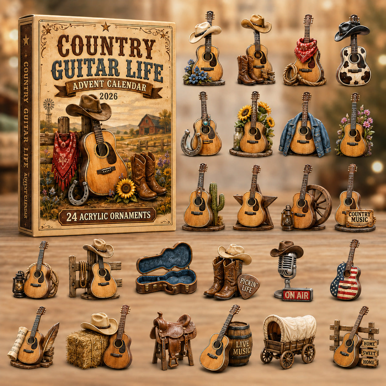 Country Music Advent Calendar 🎸 24 Days of Guitar & Western Christmas Magic