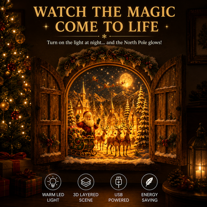 Santa’s Secret Christmas Window 🎄 Bring the Magic of the North Pole Home