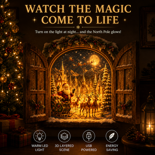 Santa’s Secret Christmas Window 🎄 Bring the Magic of the North Pole Home