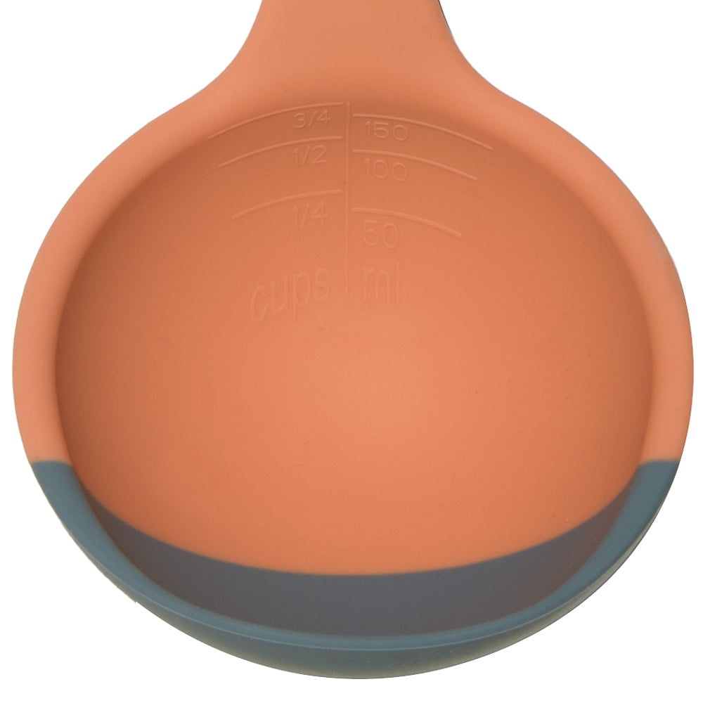 🥄 Soft-Edge Silicone Ladle – Scoop, Scrape & Measure Every Last Drop ✨