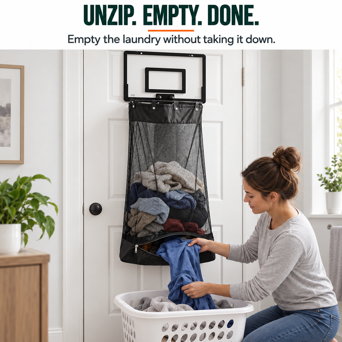 🏀  Basketball Laundry Hoop — Turn Mess Into Game Time