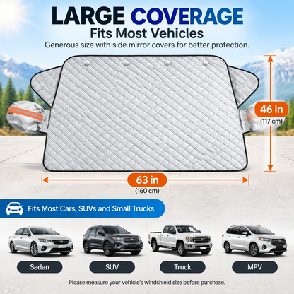 🔥Last Day 50% OFF- 🚗 Magnetic Windshield Cover – All-Season Sun, Snow & Frost Protector for Cars, SUVs & Trucks