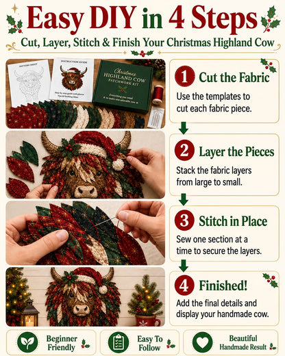 🔥Last Day 49% OFF - 🎄🎅Christmas Woodland Wildlife DIY Patchwork Kit – ✨Create a Festive Handmade Keepsake