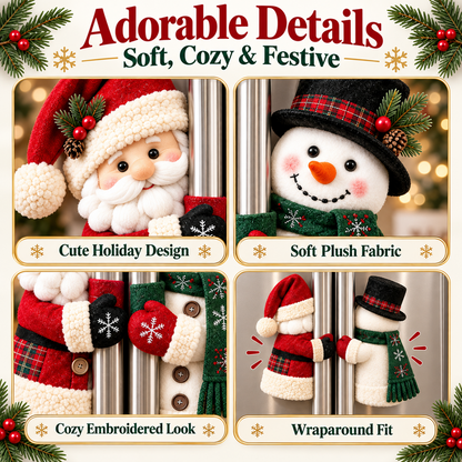🎅⛄ Christmas Kitchen Handle Huggers™ – Santa & Snowman Holiday Decor 🎄