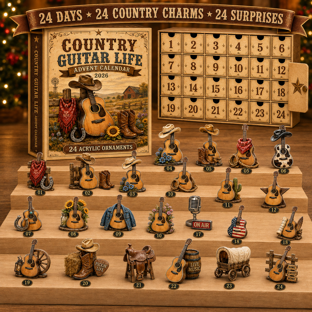 Country Music Advent Calendar showing the 24 numbered doors