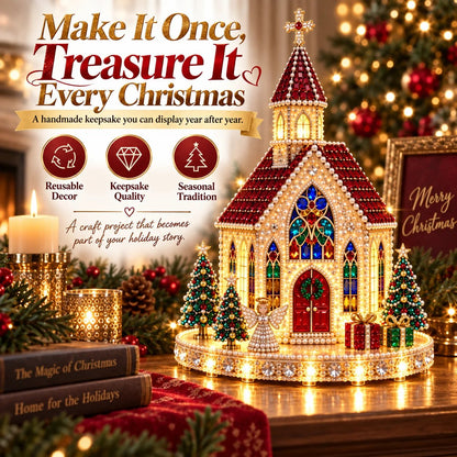 ✨🔥Sparkling Christmas Church DIY Gem Art Kit