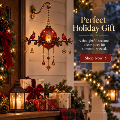 🐦 Lighted Cardinal Christmas Wall Hanging Decor
