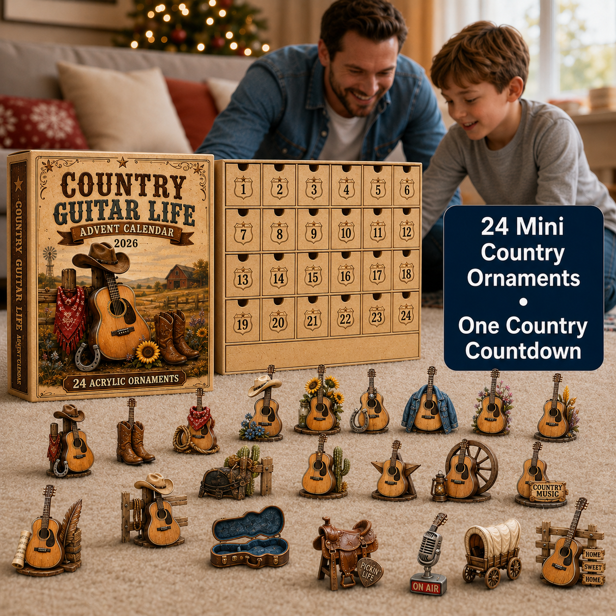 Country Music Advent Calendar 🎸 24 Days of Guitar & Western Christmas Magic