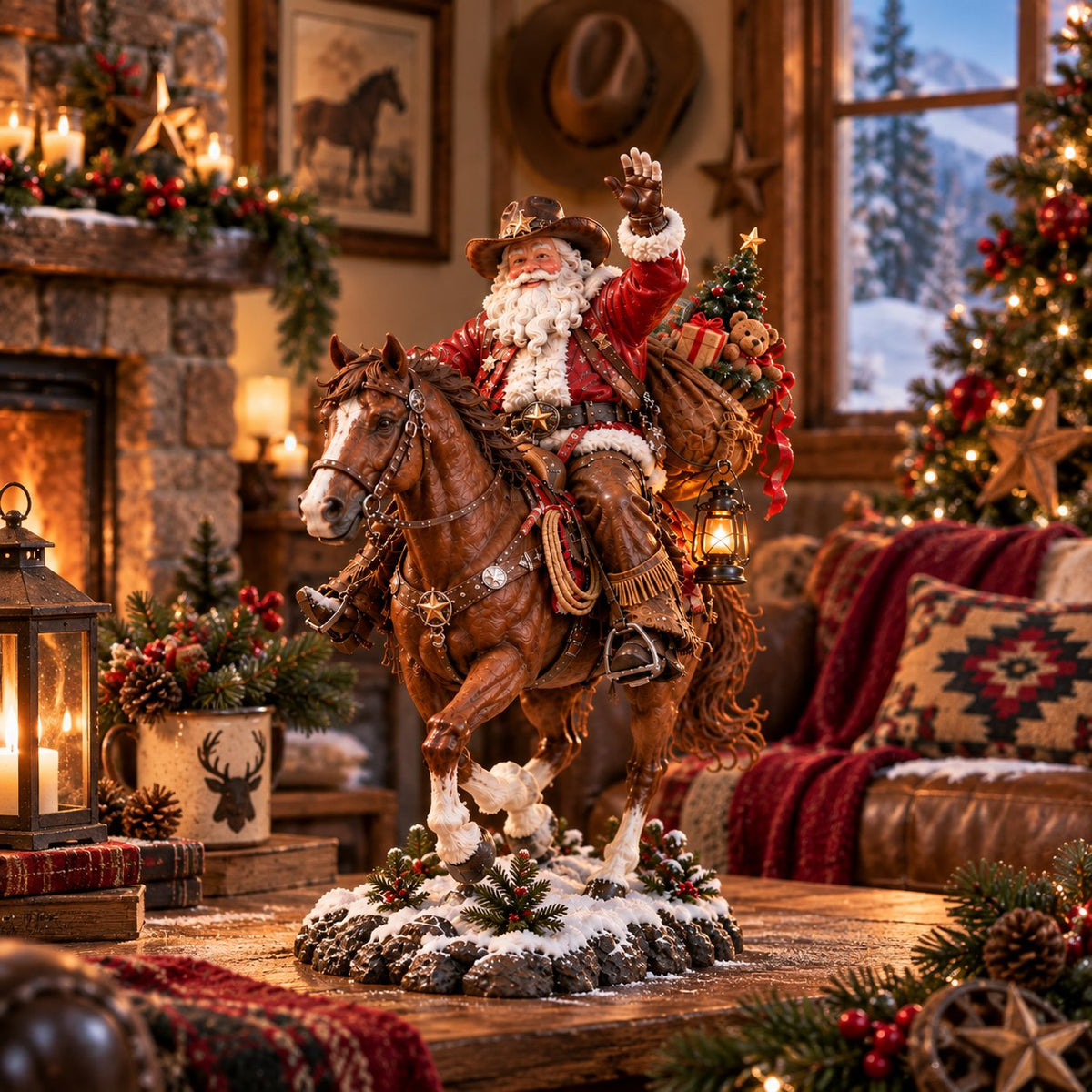 🤠🎄 Home for Christmas Cowboy Santa – Rustic Western Holiday Memory Keepsake
