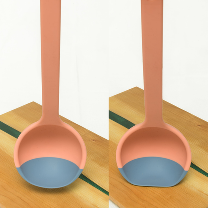 🥄 Soft-Edge Silicone Ladle – Scoop, Scrape & Measure Every Last Drop ✨