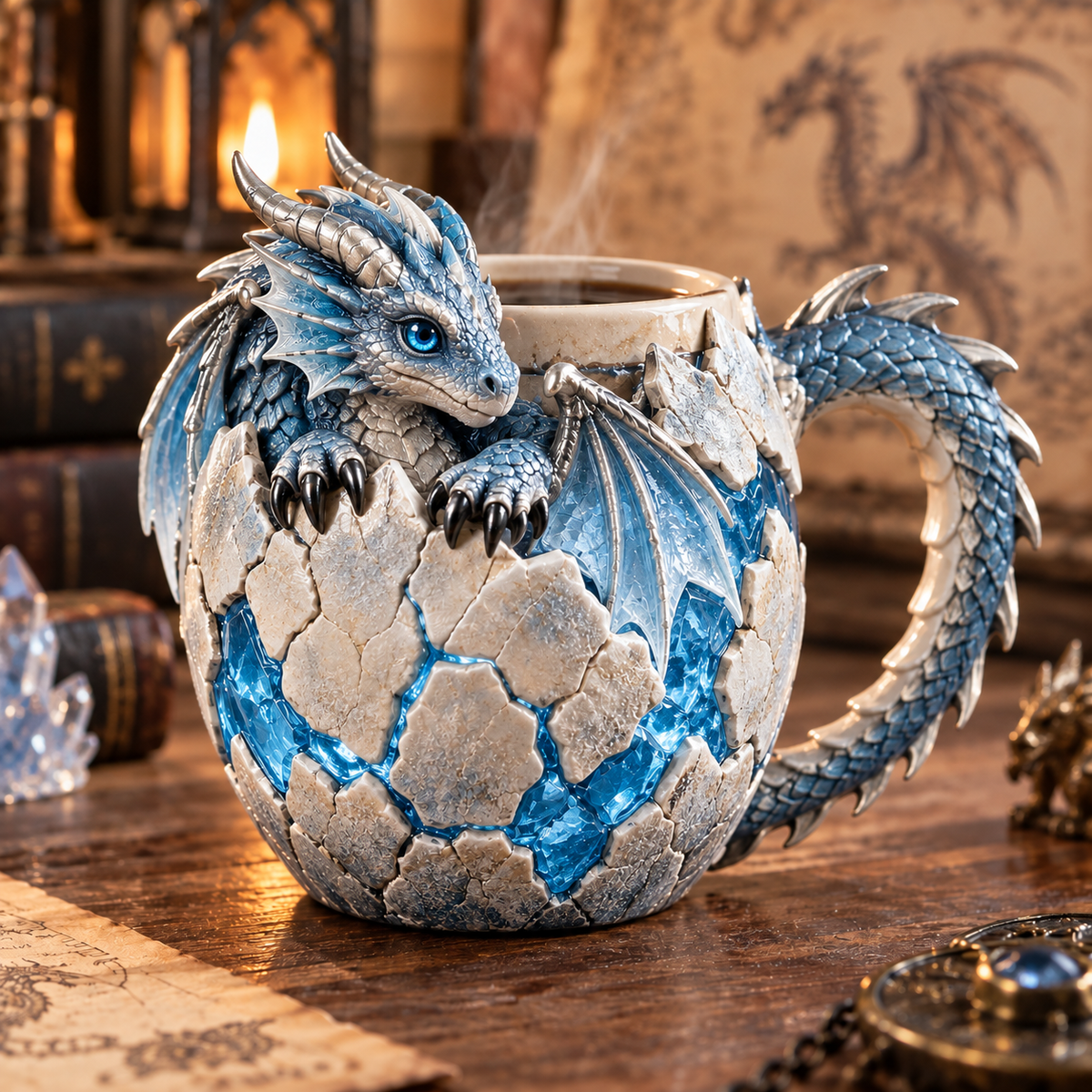 ⏰Limited Stock 50% OFF - 🐉🔥 Dragonbound Realms™ Sculpted Dragon Mug Collection ✨☕
