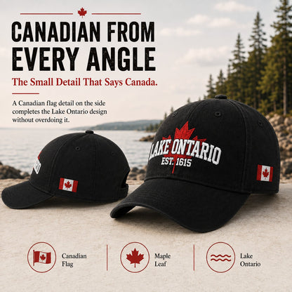 🔥LAST DAY 50% OFF - 🍁Lake Ontario Forever – Heritage Embroidered Cap (🧢100% Cotton)