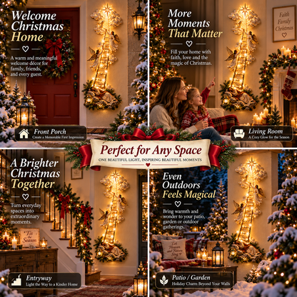 ⏰Limited Stock 50% OFF -✝️✨ Jacob’s Ladder Lighted Wall Décor | A Story of Faith, Hope & Heaven 🌟