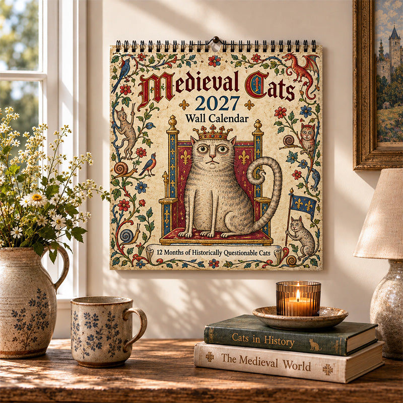 🐈🏰 Medieval Catastrophes 2027 — 12 Months of Historically Questionable Cats