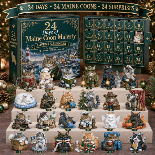 ⏰Limited Stock 50% OFF - 🎄🐱 2026 Maine Coon Advent Calendar – 24 Days of Maine Coon Majesty
