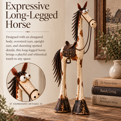 Whimsical Western Cowboy & Horse Figurine Duo 🤠🐴
