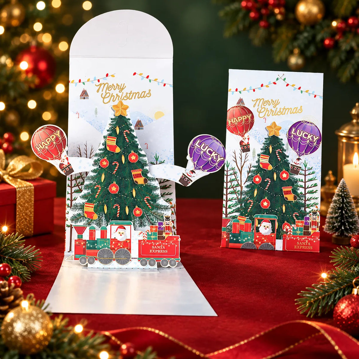 ⏰LAST DAY 50% OFF 🎄Handmade 3D Christmas Money Card – Pop-Up Holiday Card with Cash Envelope & Message Space 💌✍💵