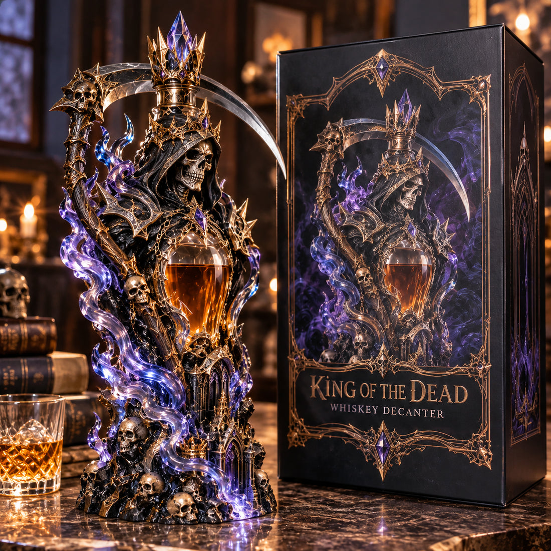 King of the Dead Grim Reaper Whiskey Decanter