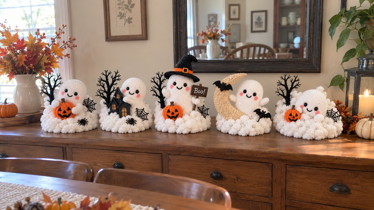 Halloween ghost decorations around the home