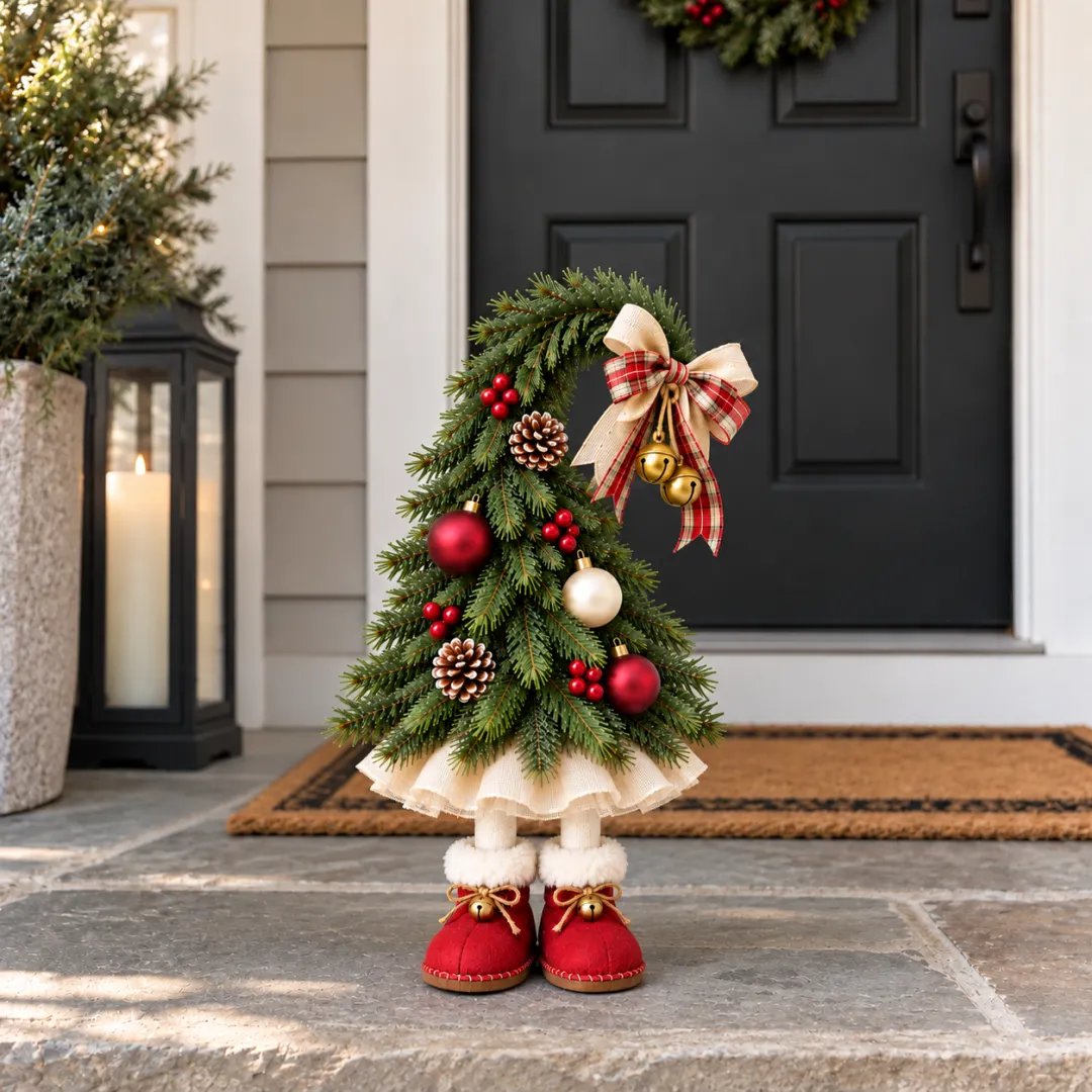 Elf integrated into Christmas tree