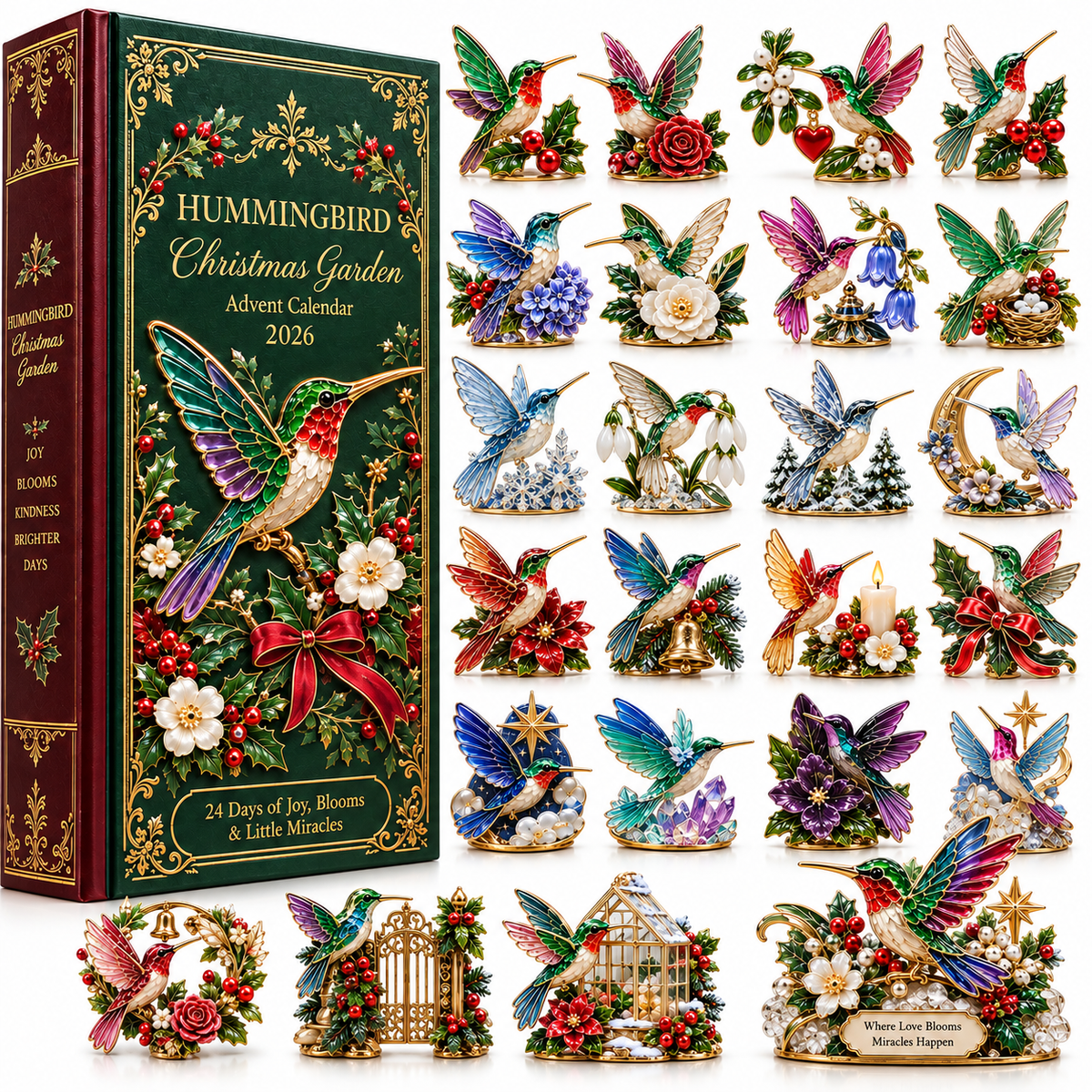 24 Days of Joy in Bloom — Hummingbird Christmas Garden Advent Calendar 2026