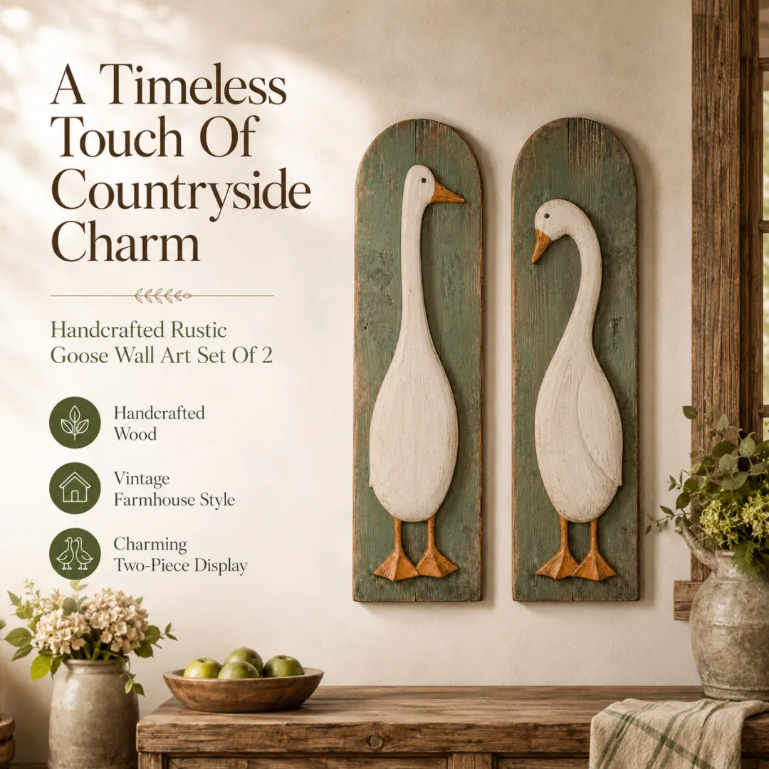 Rustic goose wall decor countryside farmhouse style