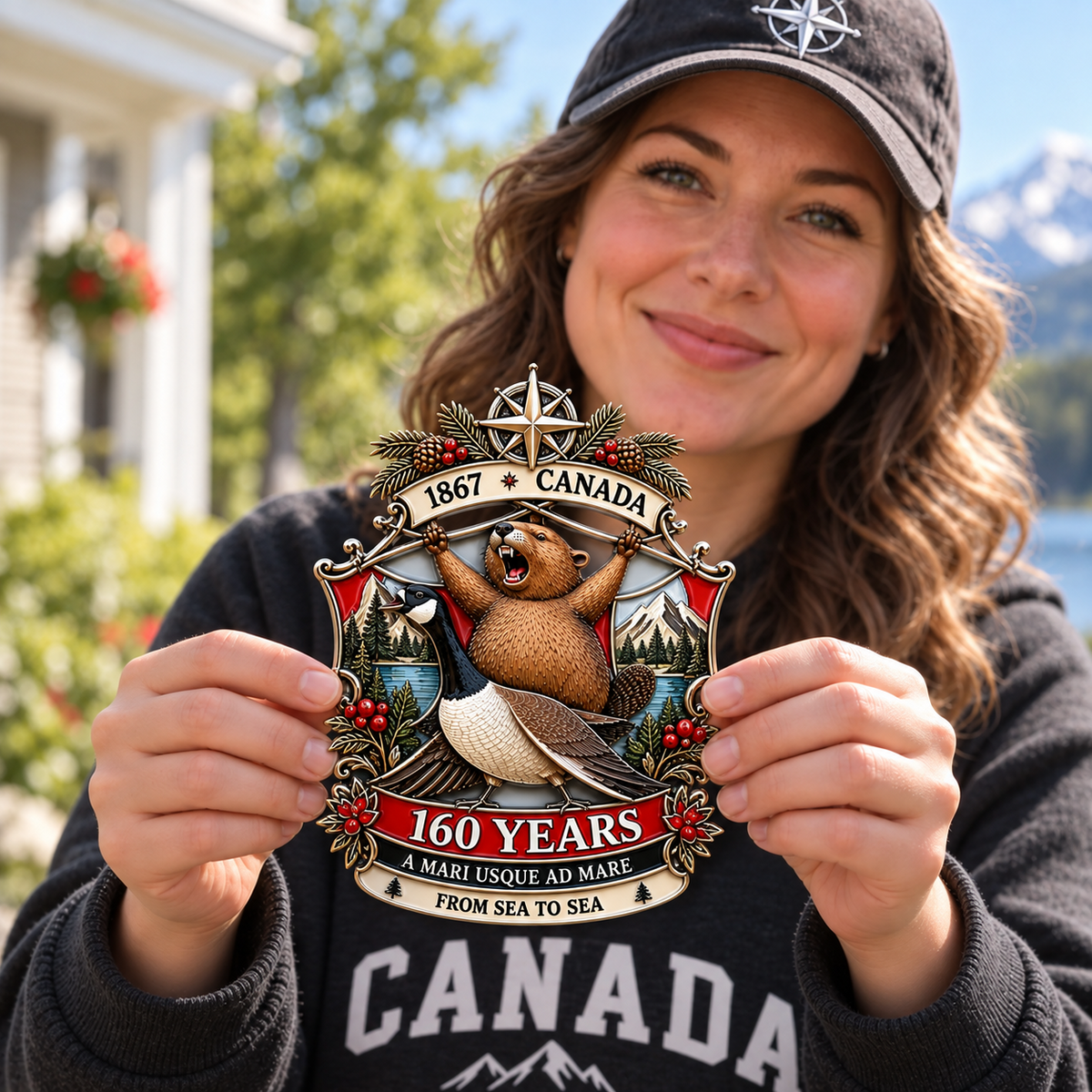 Canada 160 metal emblem detail