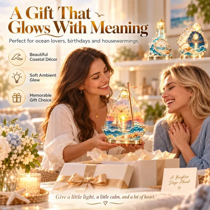 🌊 Coastal Glow Crystal Clock Collection — Bring the Beauty of the Sea Home ✨