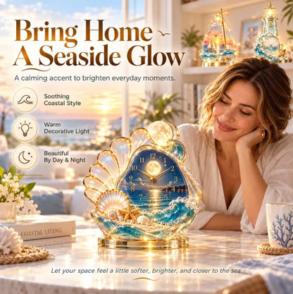 🌊 Coastal Glow Crystal Clock Collection — Bring the Beauty of the Sea Home ✨