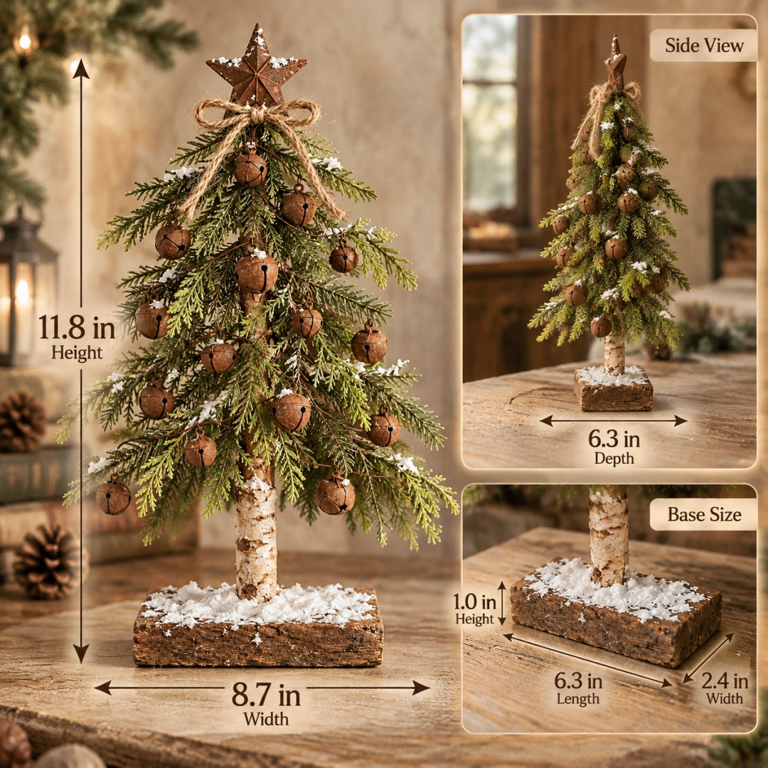 🎄Snow-Kissed Bell & Star Christmas Tree⭐