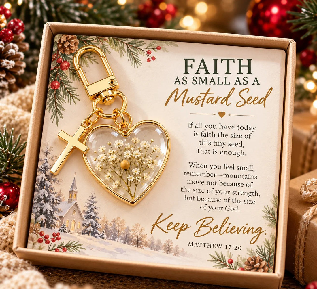 Faith keychain carried with keys