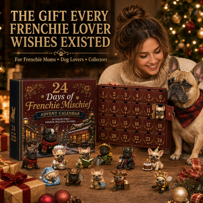 ⏰Limited Stock 50% OFF - 🎄🐶 2026 French Bulldog Advent Calendar – 24 Days of Frenchie Mischief