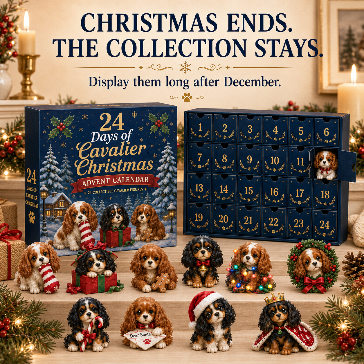 🐶 24 Days of Cavalier Christmas Advent Calendar 2026 – 24 Collectible Cavalier Surprises