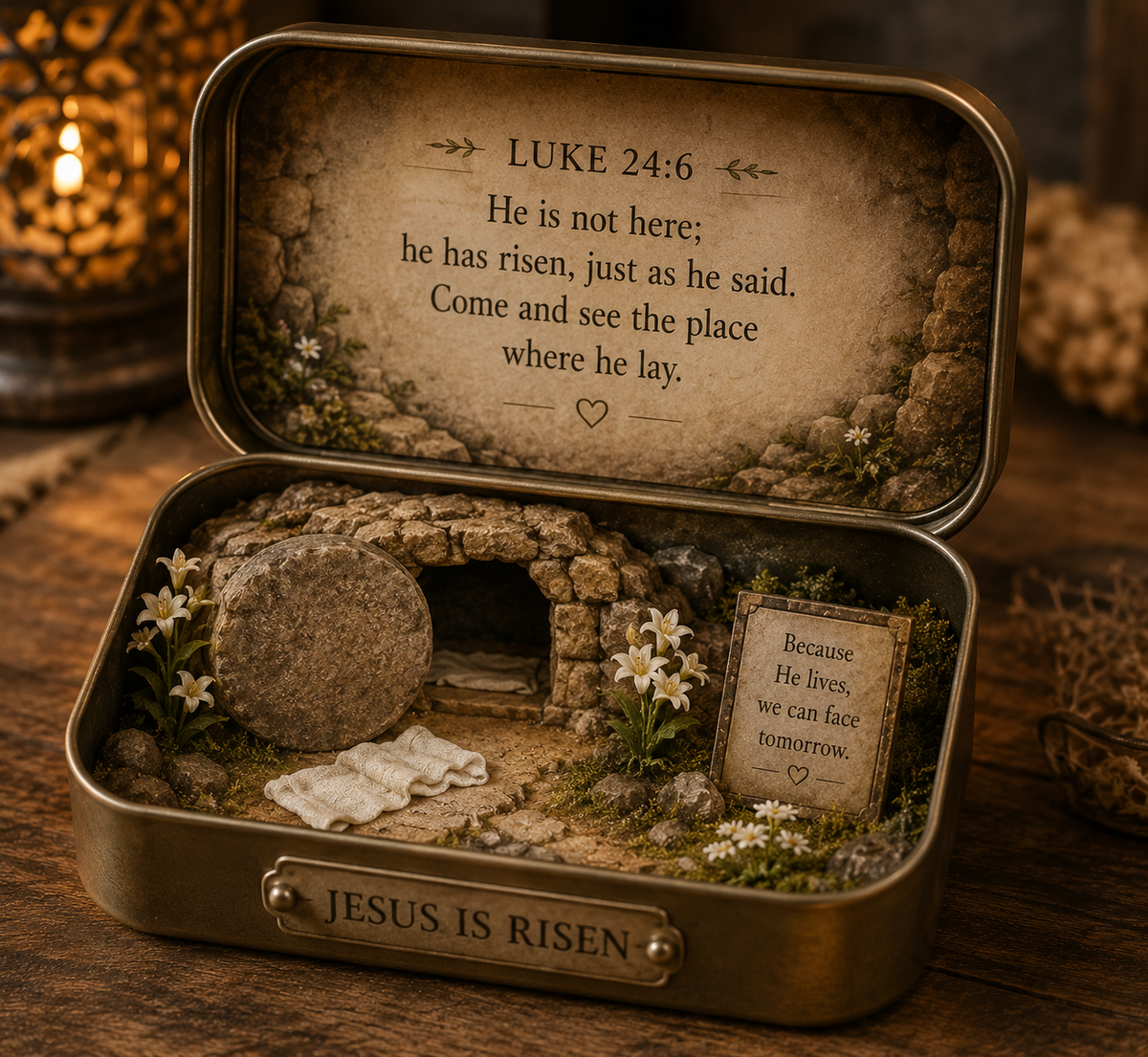 Faith Scripture keepsake miniature scene