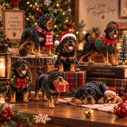 🎄 Rottweiler Christmas Countdown™ 24 Days of Loyal Little Rotties