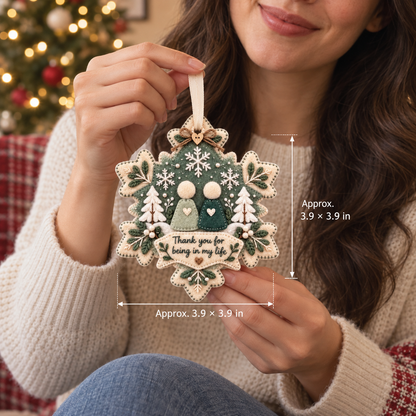 🧶 Thankful Hearts Christmas Keepsake™ | Handcrafted Felt Ornament