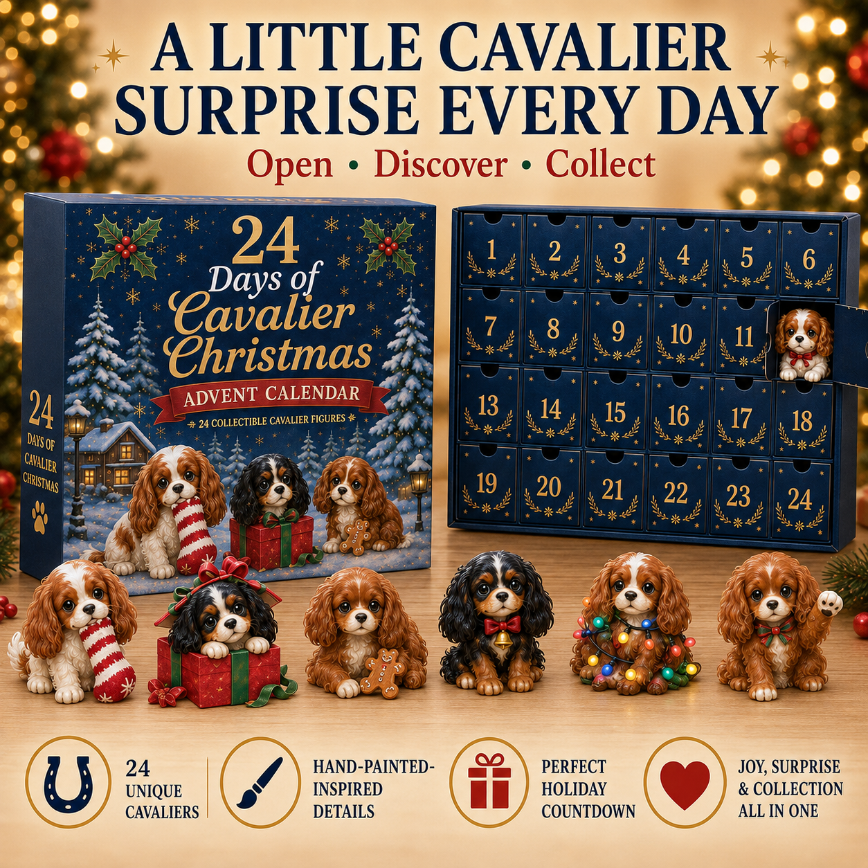 🐶 24 Days of Cavalier Christmas Advent Calendar 2026 – 24 Collectible Cavalier Surprises