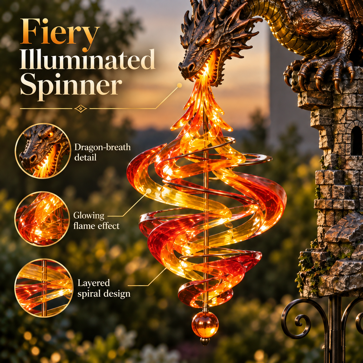 ⏰Limited Stock 50% OFF - 🐉💨 Mythic Wind Spinner Collection 🔥🌀