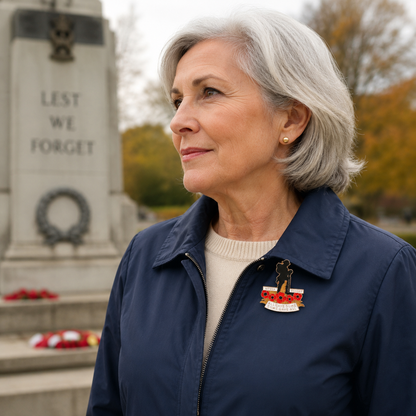 🔥Last Day 49% OFF- 🌺 Red Poppy 111th Anniversary Remembrance Brooch